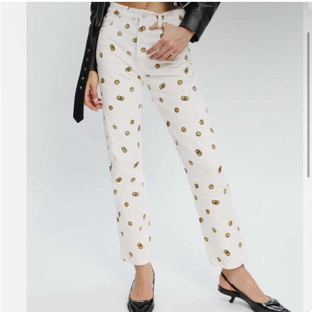 New! Reformation Mixed Emotions High Rise Straight Leg Jeans